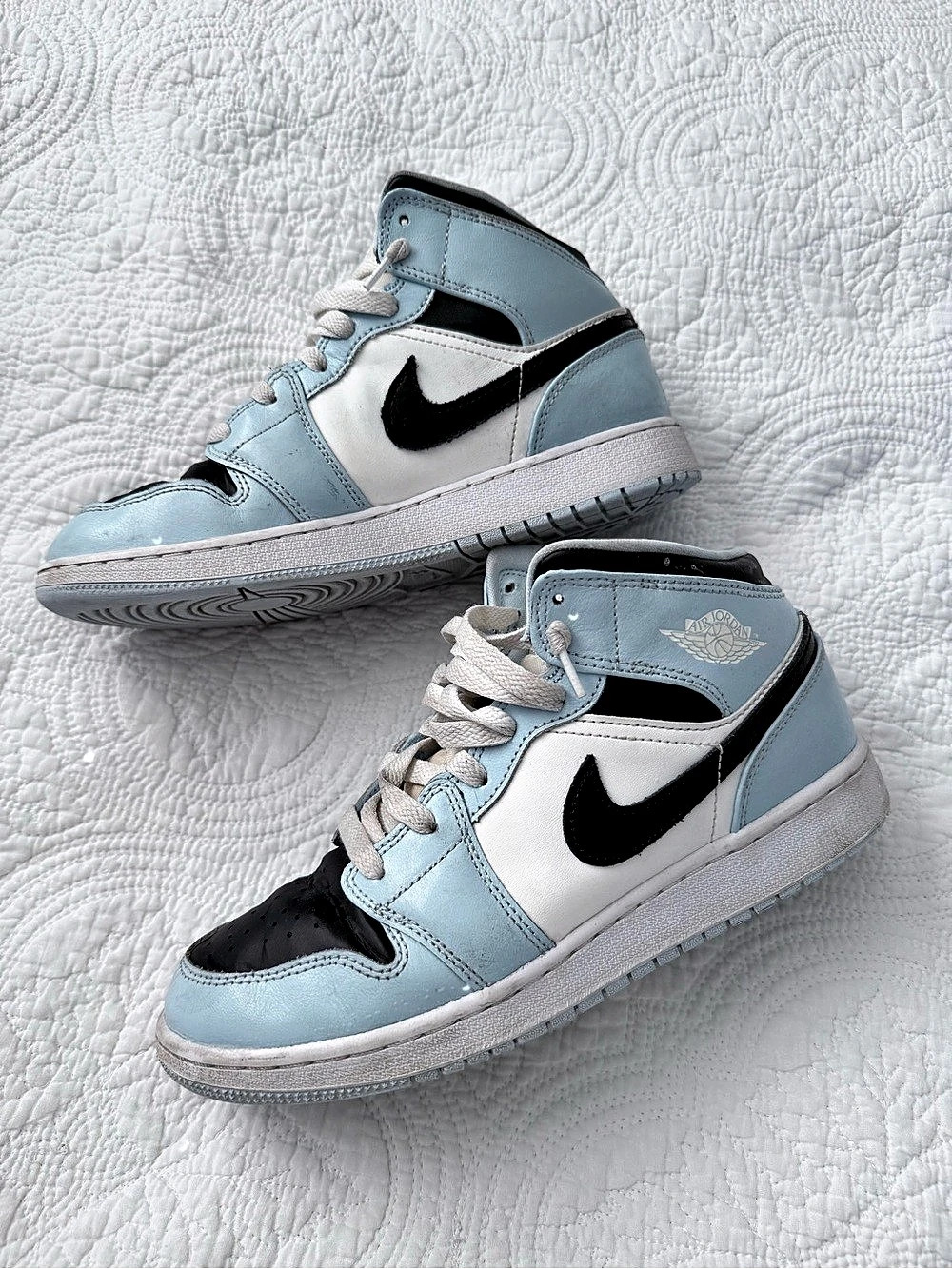 Nike Air Jordan 1 Mid Blue & Black US 6.5Y